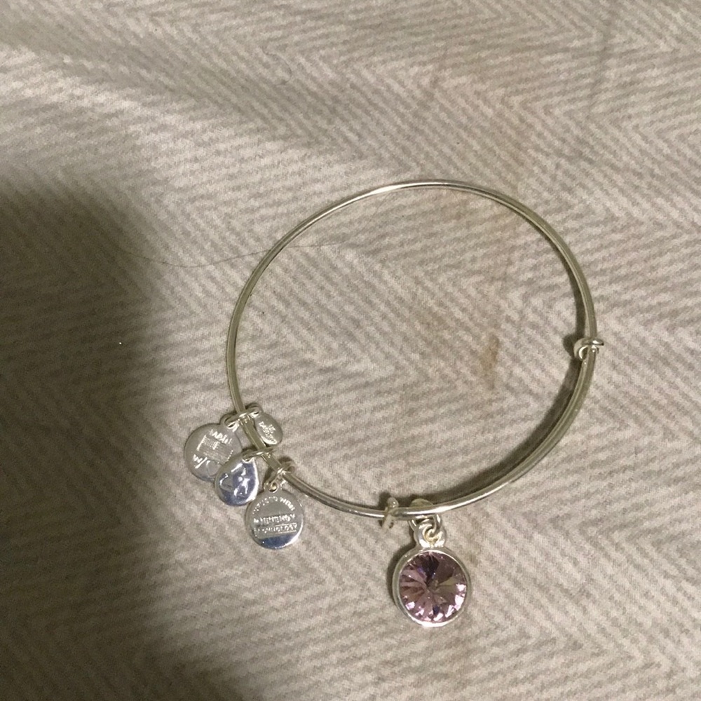 June birthstone silver Alex and Ani bracelet